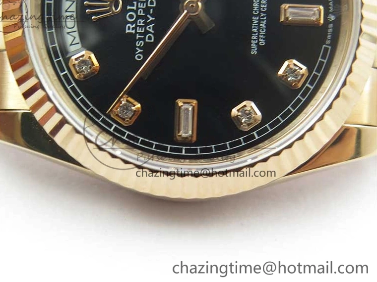 Maker Day-Date 128239 RG Black on Crystral Edition Bracelet RG Best Dial Markers 36 Bp President 1221